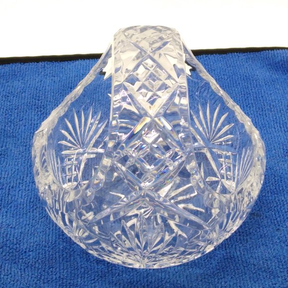 Crystal Clear Industries Bride's Basket Vintage Hand Cut 24% Lead Crystal EUC - Picture 5 of 9